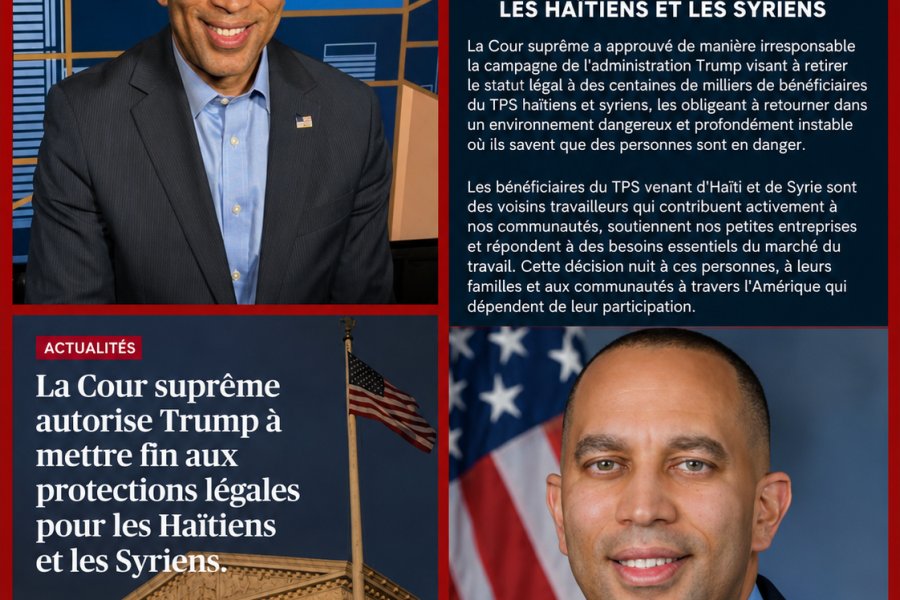 TPS pour Haïti : une décision explosive de la Cour suprême provoque une riposte politique. Qui est Hakeem Jeffries, et quel est son rôle ?