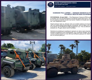 La Force de Répression des Gangs a annoncé, ce matin, l'élimination de trois individus armés lors d'une attaque contre l'une de ses patrouilles à Tabarre.