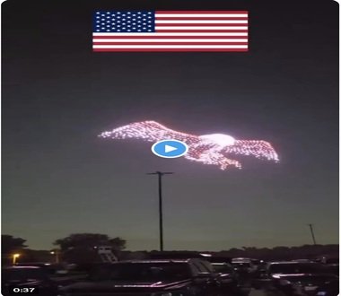 Explosion de lumière au Texas : 2 500 drones dessinent un symbole américain géant pour le 4 Juillet