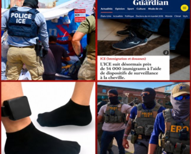 Selon le Guardian, l’ICE a discrètement étendu la surveillance en imposant des bracelets électroniques à près de 54 000 migrants.
