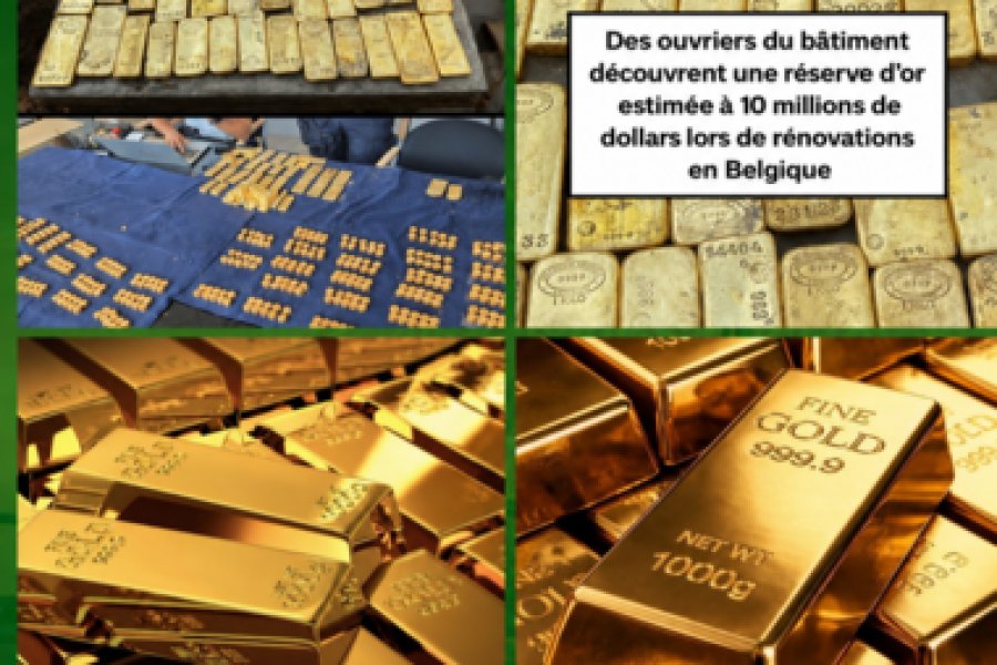 Découverte spectaculaire : une cargaison d’or a été découverte par des ouvriers.