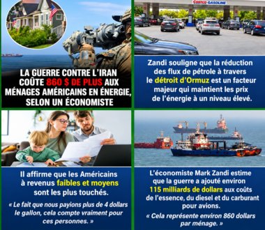 Guerre en Iran : pourquoi chaque famille américaine pourrait payer 860 dollars de plus?