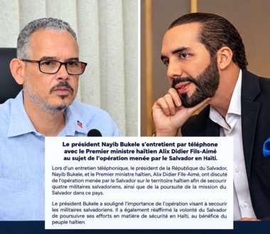 Bukele et Fils-Aimé au téléphone : une opération militaire qui change la donne en Haïti