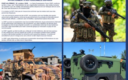 Haïti : des restes humains remis à la GSF, l’identité des soldats salvadoriens reste un mystère