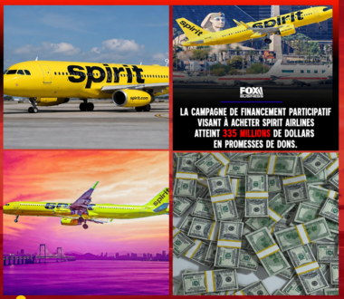 Une campagne de financement participatif en ligne pour racheter Spirit Airlines a explosé. Combien de dollars se sont collectés pour cet achat ?
