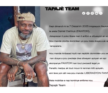 Le rappeur haïtien Fantom croupit en prison République Dominicaine depuis 5 jours