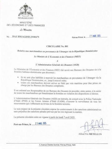 Haïti ferme sa frontière aux importations via la République Dominicaine: Le commerce illicite d’armes en cause